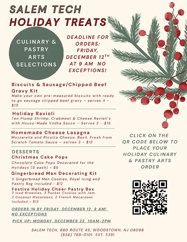 SCVTS Holiday Culinary Treats Flyer