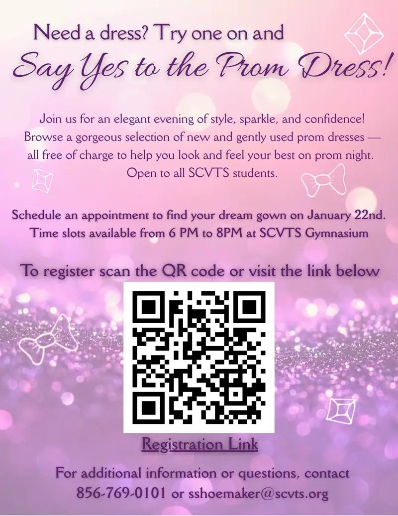 Say Yes to the Prom Dress Event flyer